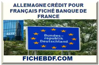 ALLEMAGNE CRÉDIT POUR FRANÇAIS FICHÉ BDF