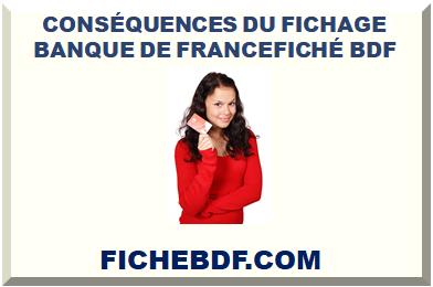 CONSÉQUENCES DU FICHAGE BANQUE DE FRANCEFICHÉ BDF